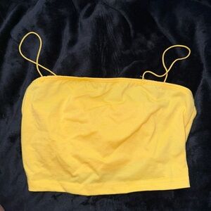 Yellow crop top